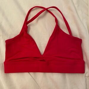 Hot pink sports bra